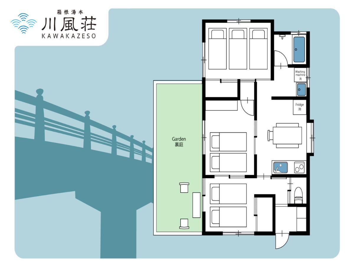 Apartmán 箱根湯本 川風荘 - Hakone Yumoto Kawakazesou Exteriér fotografie